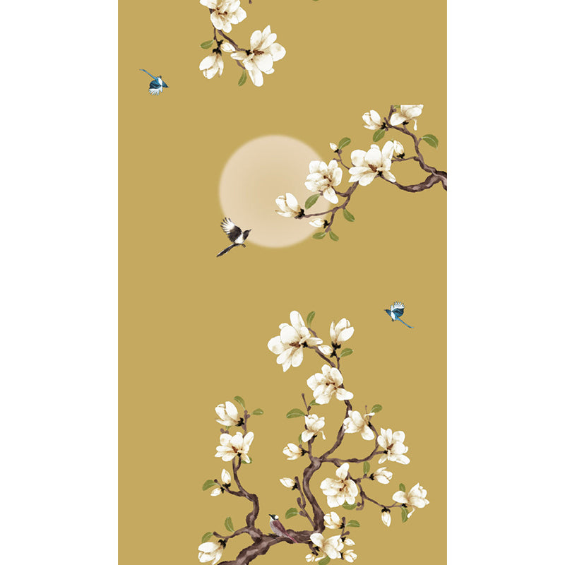 Bright Moon Scene Mural Wallpaper Contemporary Style Non-Woven Material Wall Covering