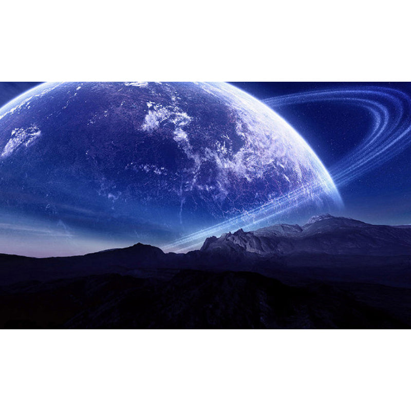 Magical Planet Mural Wallpaper Pastel Color Modern Wall Covering for Girls Bedroom