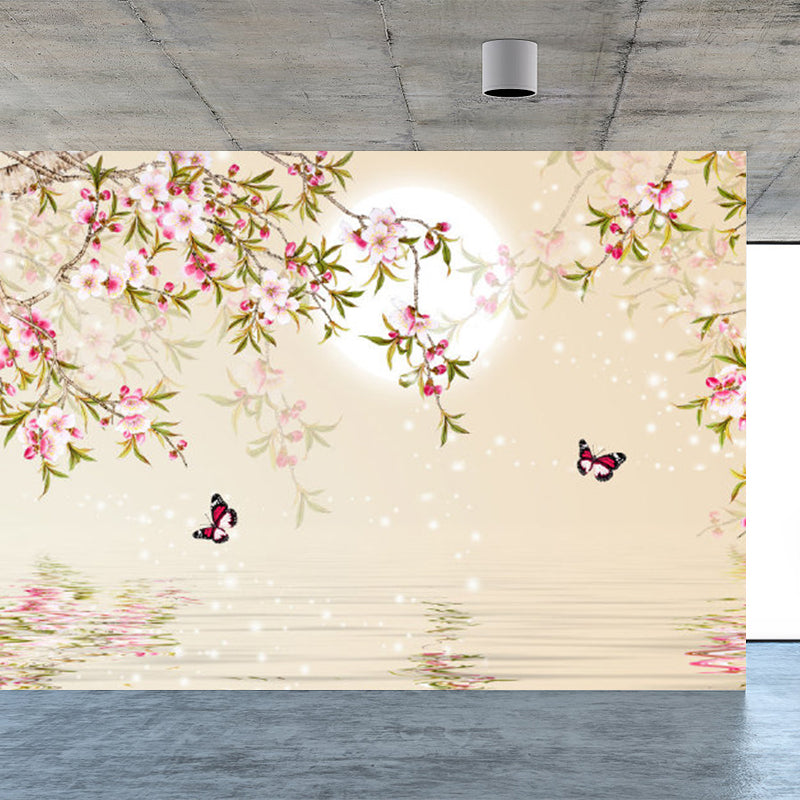 Moderne stijl maan muurschildering sticker lichte kleur waterdicht muur decor voor eetkamer