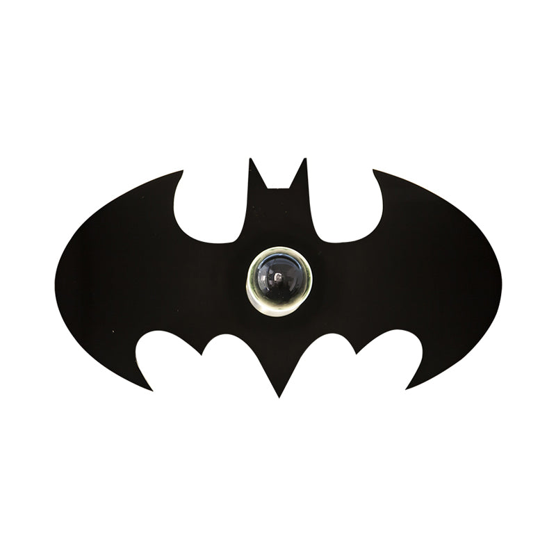 Metaal kleine vleermuismuurlicht 1 kop moderne creatieve sconce licht in het zwart voor jongens slaapkamer