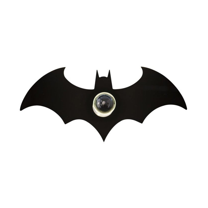 Metaal kleine vleermuismuurlicht 1 kop moderne creatieve sconce licht in het zwart voor jongens slaapkamer