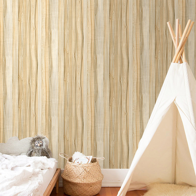 Pine Wood Wallpaper Roll Light Brown Rustic Wall Art for Bedroom, Pick Up Sticks
