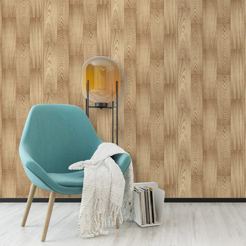 Farmhouse Interweaving Wood Wallpaper PVC Adhesive Brown Wall Art for Living Room