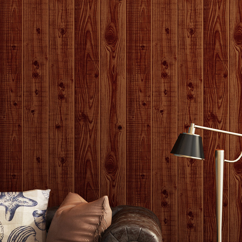 Wood Wallpaper Roll Rustic 3D Construction Wall Art in Light Color, 33' L x 20.5" W