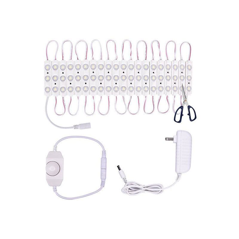 Éclair de maquillage linéaire en plastique Light Vanity Strip Light en blanc pour les dressings