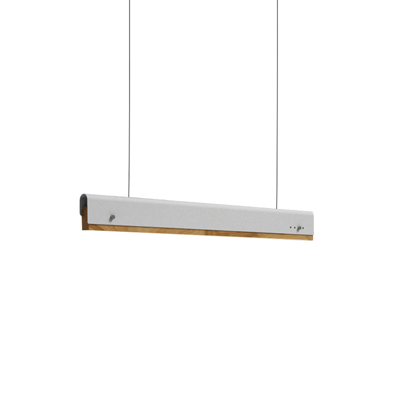 Rectángulo Coste de techo Ligera Modernismo de madera y metal 23.5 "/35.5"/47 "de ancho 1 blanco/rosa/rosa/amarillo kit de lámpara colgante