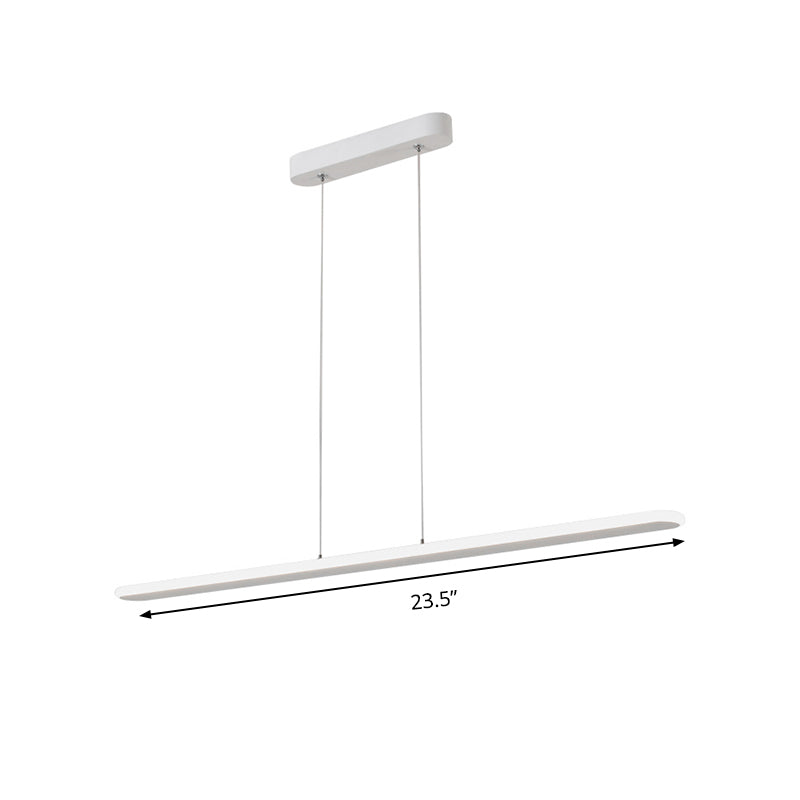 16"/23.5"/31.5" Wide Oval Hanging Pendant Light Contemporary LED Kitchen Ceiling Pendant over Table in Warm/White Light