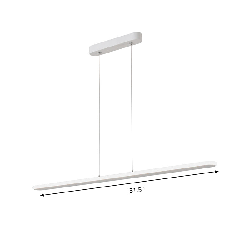 16"/23.5"/31.5" Wide Oval Hanging Pendant Light Contemporary LED Kitchen Ceiling Pendant over Table in Warm/White Light