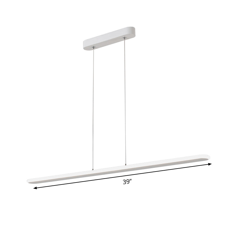 16"/23.5"/31.5" Wide Oval Hanging Pendant Light Contemporary LED Kitchen Ceiling Pendant over Table in Warm/White Light