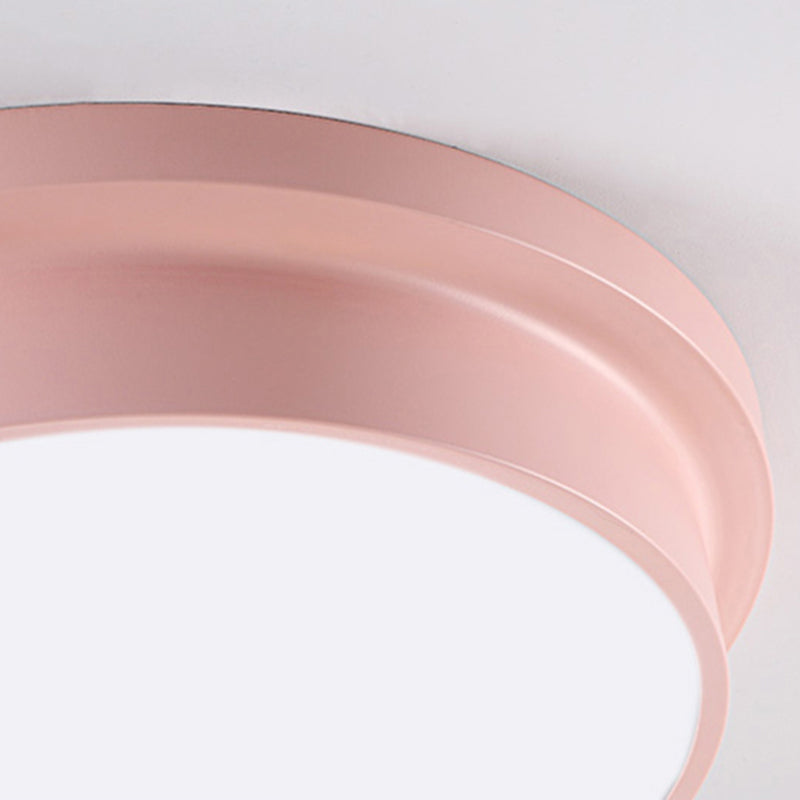 Nordic Macaron Farbige Decke Licht Runde Form Acryl Flushmount Light for Child Bedroom