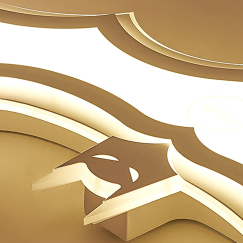 Acrylique Bat Ceiling Mount Light Kindergarten Corridor Modern Style Flushmount Light in White