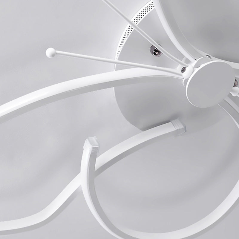 Lámpara de techo de mariposa acrílica, luz empotrada contemporánea en blanco para sala de enfermería