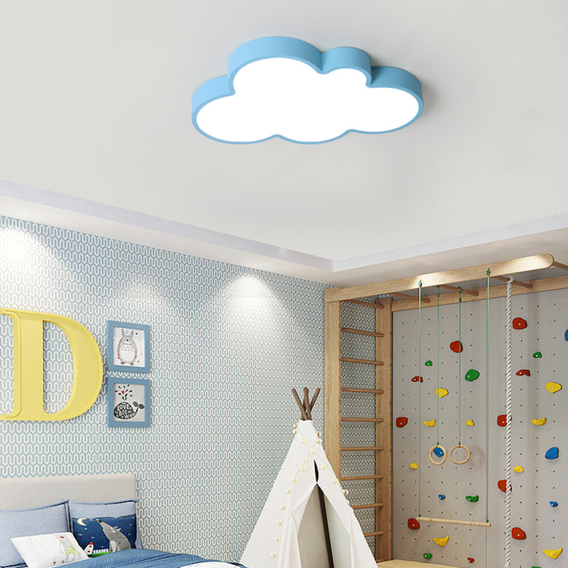 Cloud Kind Slaapkamer Flush Mount Licht Acryl Nordic Style Macaron Gekleurde Plafond Lamp