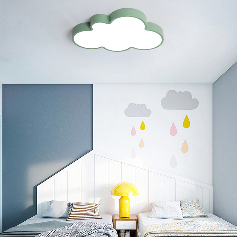 Cloud Kind Slaapkamer Flush Mount Licht Acryl Nordic Style Macaron Gekleurde Plafond Lamp