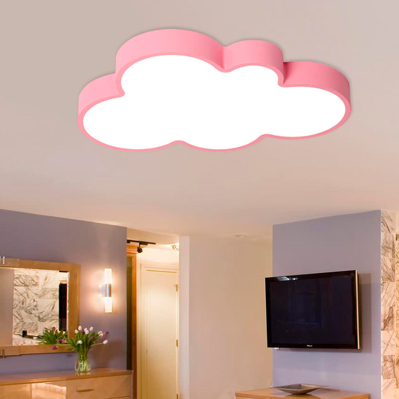 Cloud Kind Slaapkamer Flush Mount Licht Acryl Nordic Style Macaron Gekleurde Plafond Lamp