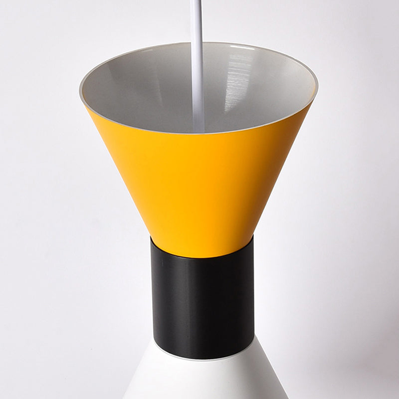 Nordic Style 1 Light Anhänger Beleuchtung mit Metallschatten weiß/rosa/grün -Sandglas -Suspension Licht