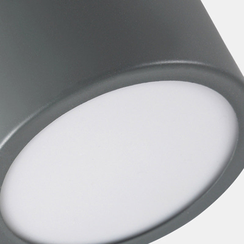 Luz empotrada de madera de aluminio con forma de tambor, luz empotrada de estilo Simple para galería de sala de estar