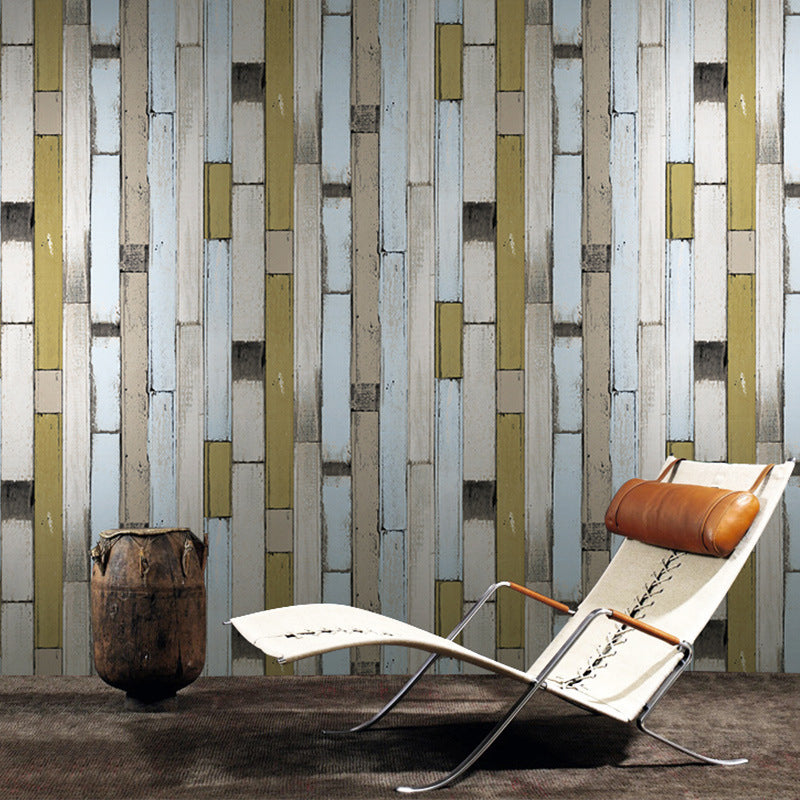 Waterproof Reclaimed Wood Wallpaper Roll PVC Cottage Wall Art for House Interior