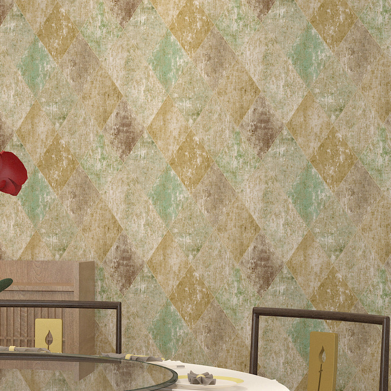 Weaving Wood Wallpaper Roll Rustic PVC Wall Art in Light Color for Bedroom, Unpasted