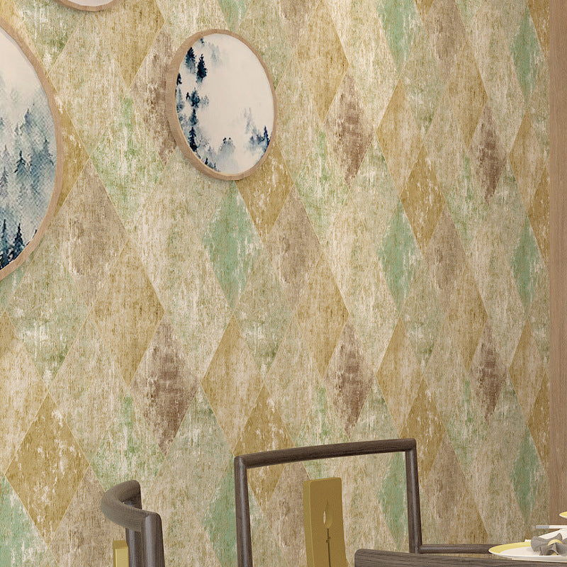 Weaving Wood Wallpaper Roll Rustic PVC Wall Art in Light Color for Bedroom, Unpasted