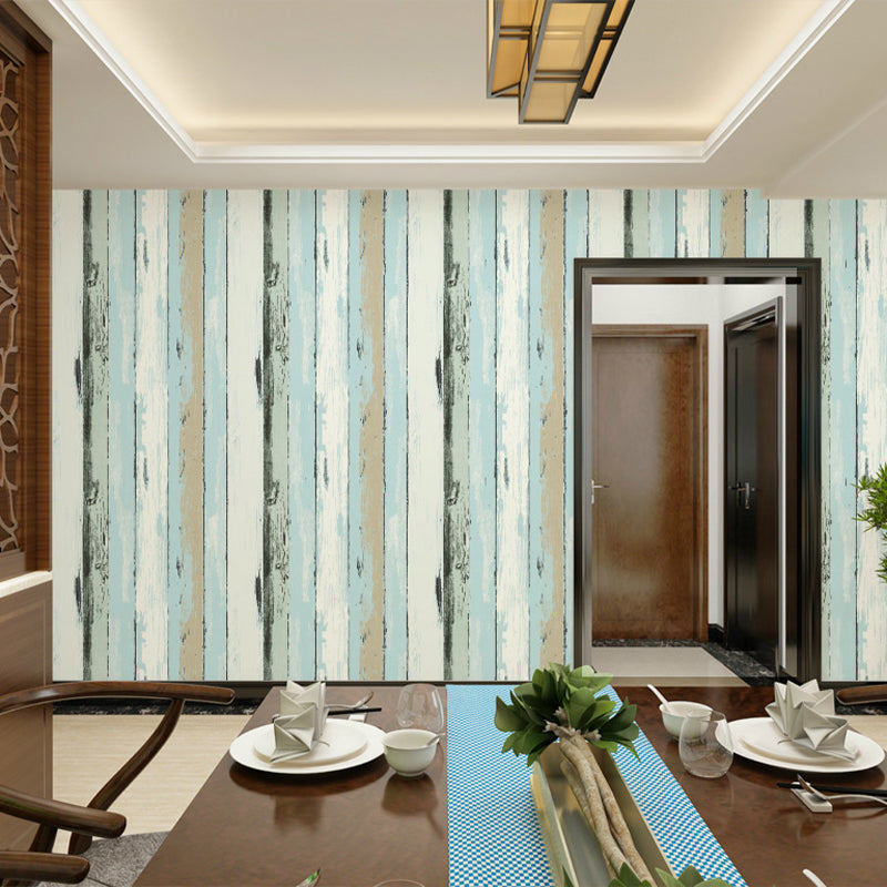 Striped Wallpaper Roll Rust Bright Reclaimed Wood Wall Covering in Multi-Color, 57.1-sq ft