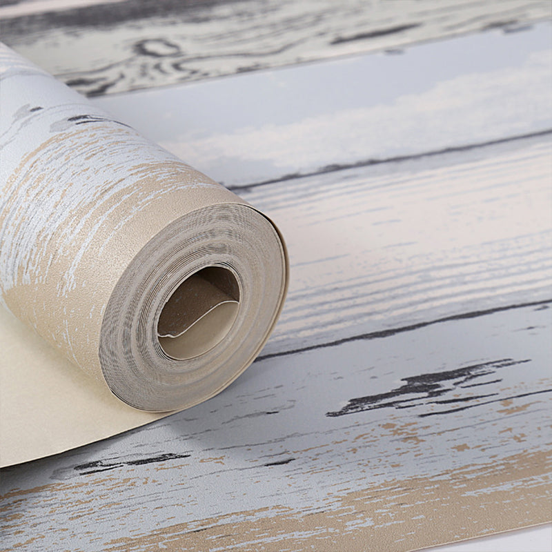 Striped Wallpaper Roll Rust Bright Reclaimed Wood Wall Covering in Multi-Color, 57.1-sq ft