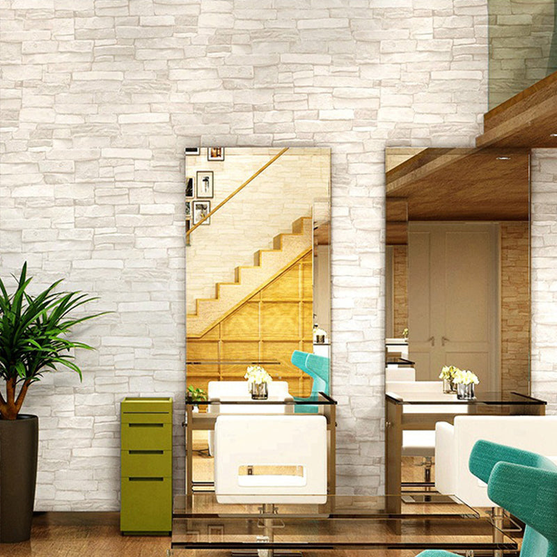 Moisture Resistant Brick Look Wallpaper 33' L x 20.5" W Rustic Wall Covering for Restaurant