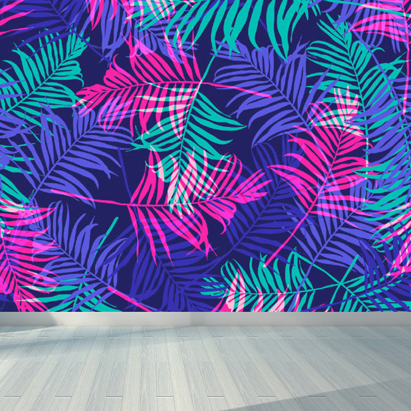 Papier peint Mural contemporain de couleur douce, énorme décoration murale botanique pour le salon