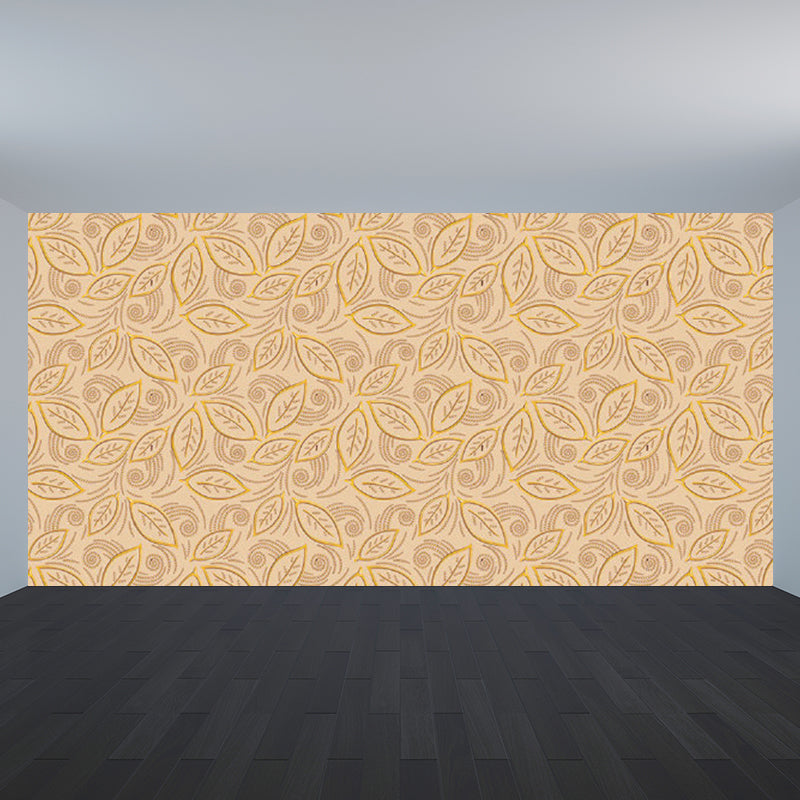 Various Leaves Wall Mural for Dining Room Illustration Wall Decor, Custom Printed