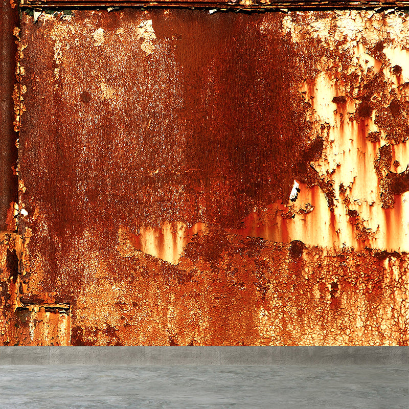 Metal Corrosion Wall Mural Decal Steampunk Washable Living Room Wall Covering, Custom Made