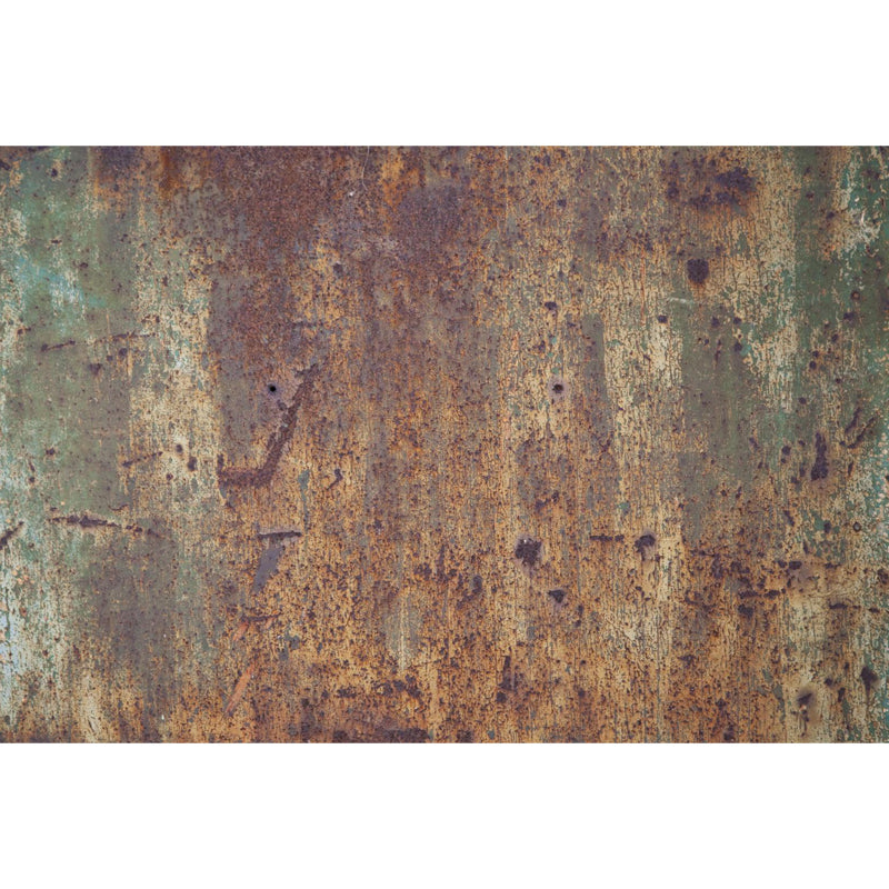 Large Rusty Metal Mural Wallpaper Cyberpunk Nostalgic Abstract Wall Decor in Dark Color