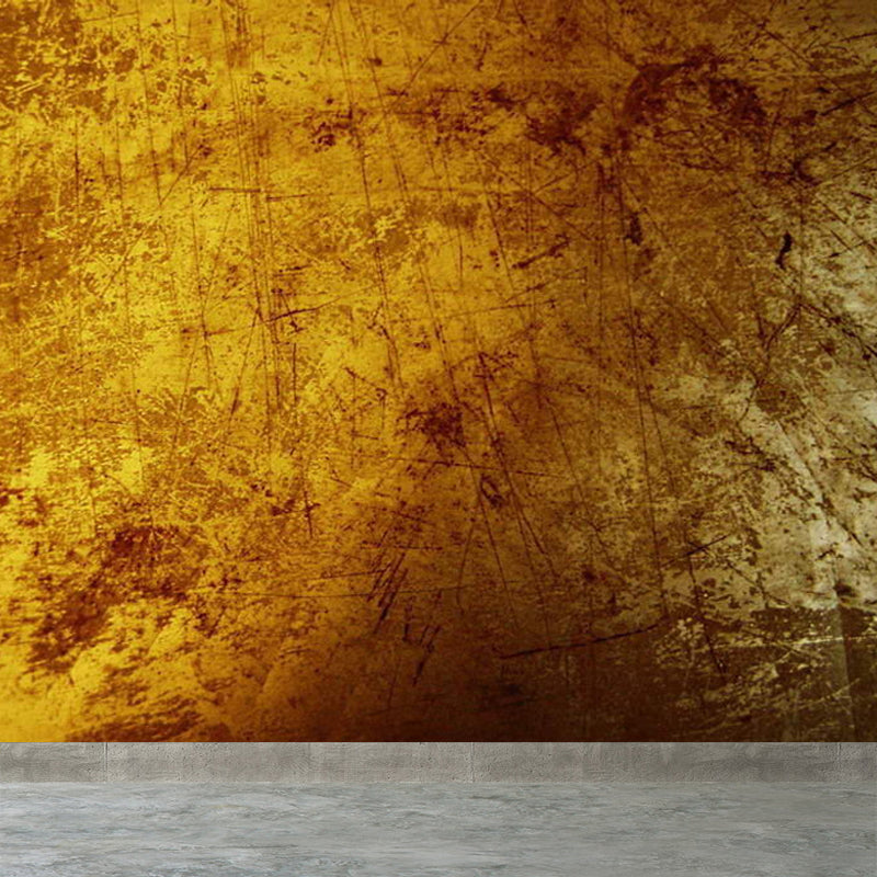 Steampunk Rusted Steel Mural Decal Dark Color Stain Resistant Wall Art for Garage