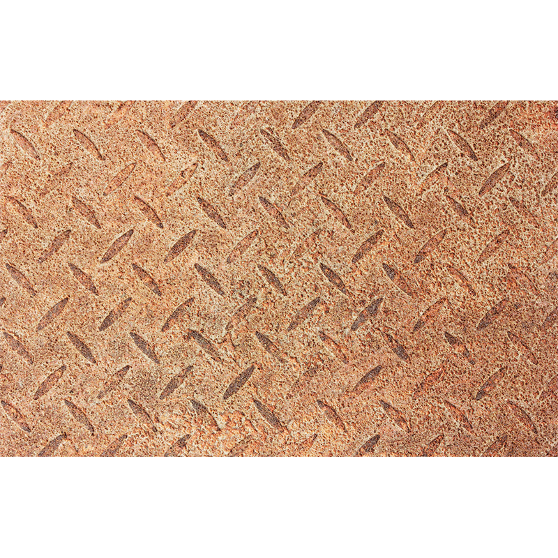 Steampunk Rusted Steel Mural Decal Dark Color Stain Resistant Wall Art for Garage