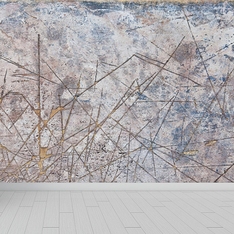 Non-Woven Waterproof Mural Industrial Rusted Metal Surface Wall Covering for Room