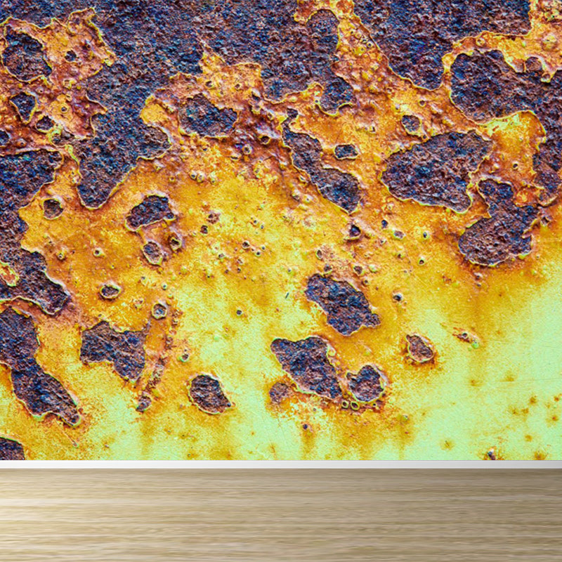 Non-Woven Waterproof Mural Industrial Rusted Metal Surface Wall Covering for Room