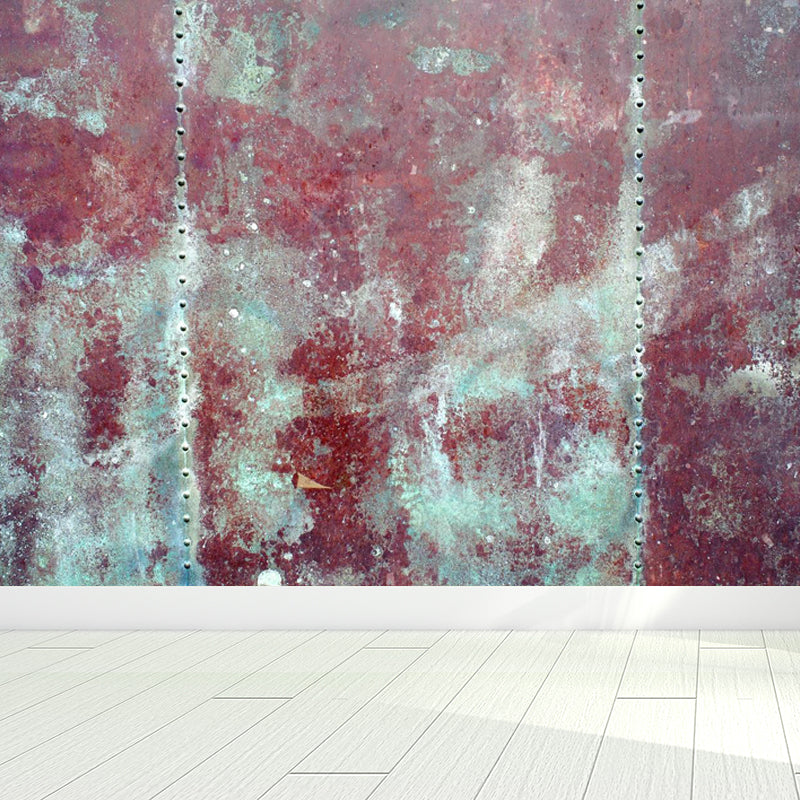 Non-Woven Waterproof Mural Industrial Rusted Metal Surface Wall Covering for Room