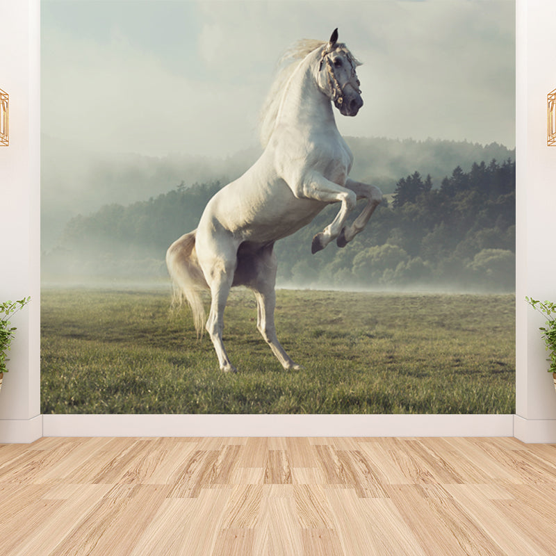 Revêtement mural contemporain en forme de cheval, décoration murale animale de couleur foncée pour chambre de garçon
