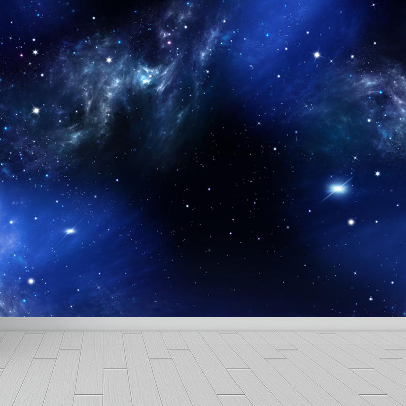 Large Starry Sky Wall Mural Waterproof Modern Living Room Wall Decor in Dark Color