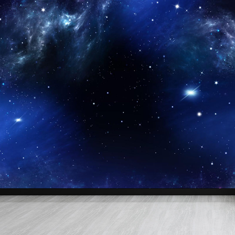 Large Starry Sky Wall Mural Waterproof Modern Living Room Wall Decor in Dark Color