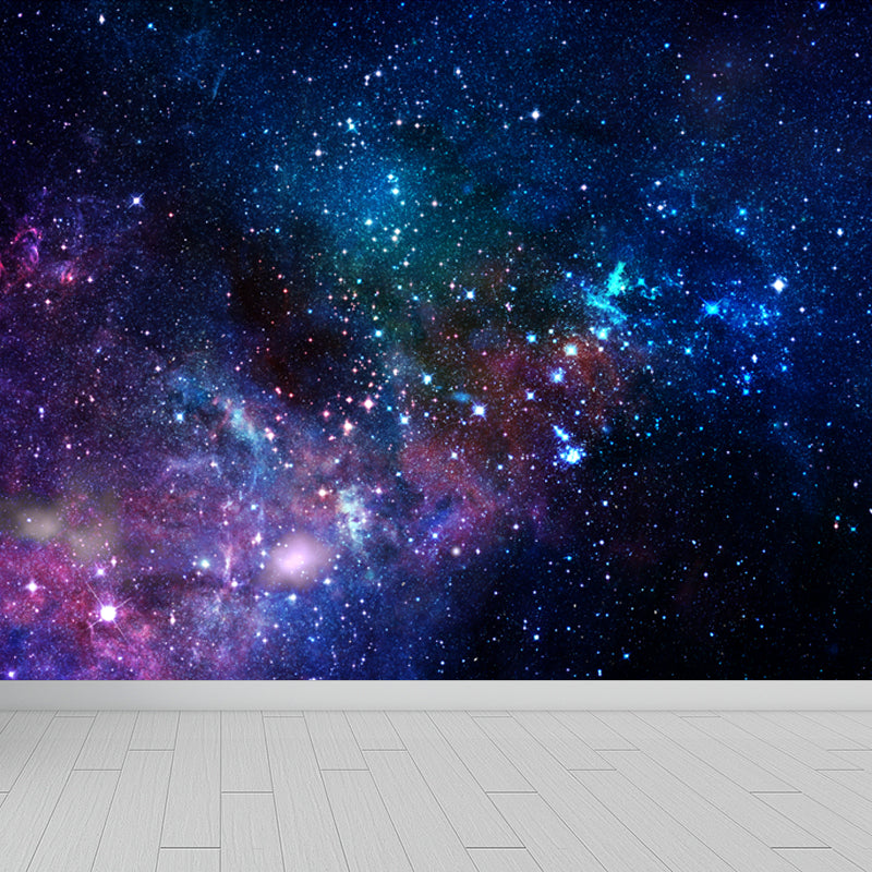 Photography Starry Night Mural Wallpaper Full Size Wall Covering for Room, Custom Print