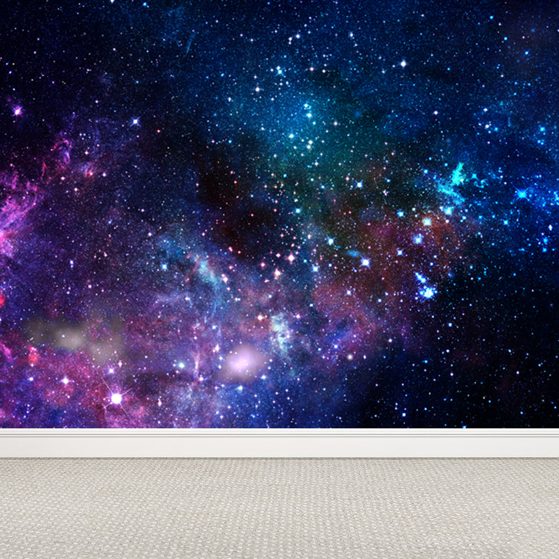 Photography Starry Night Mural Wallpaper Full Size Wall Covering for Room, Custom Print