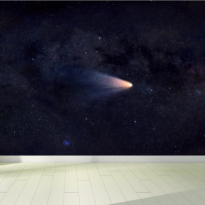 Autocollant Mural imprimé galaxie ciel nocturne, décoration murale moderne de couleur foncée pour chambre d'enfant