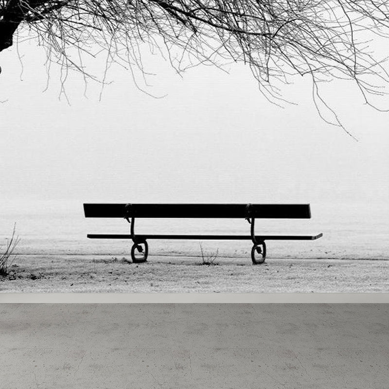 Illustration Botanical Wallpaper Mural for House Interior, Soft Color, Custom Made