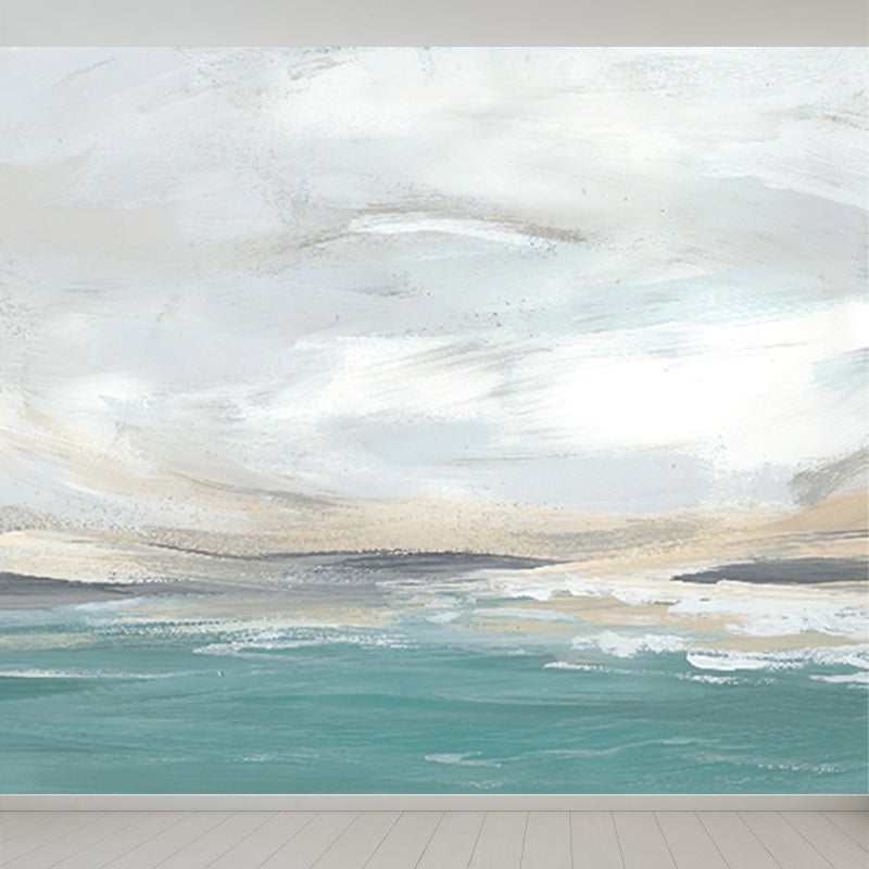 Modern Style Scenery Mural Decal Non-Woven Waterproofing Pastel Wall Art for Home