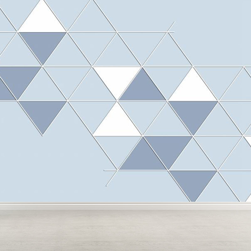 Geometric Triangle Wall Paper Mural Modern Non-Woven Cloth Wall Covering for Living Room