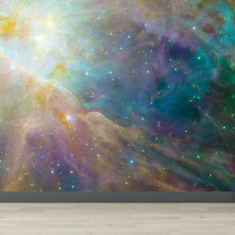 Stain Resistant Sky Scenery Mural Decal Non-Woven Modern Wall Decor for Girls Room