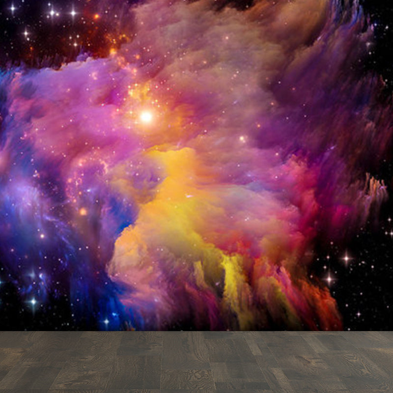 Stain Resistant Sky Scenery Mural Decal Non-Woven Modern Wall Decor for Girls Room