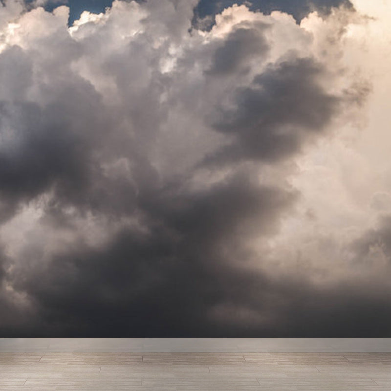 Stain-Proofing Sky View Wall Mural Non-Woven Cloth Contemporary Wall Art for Living Room