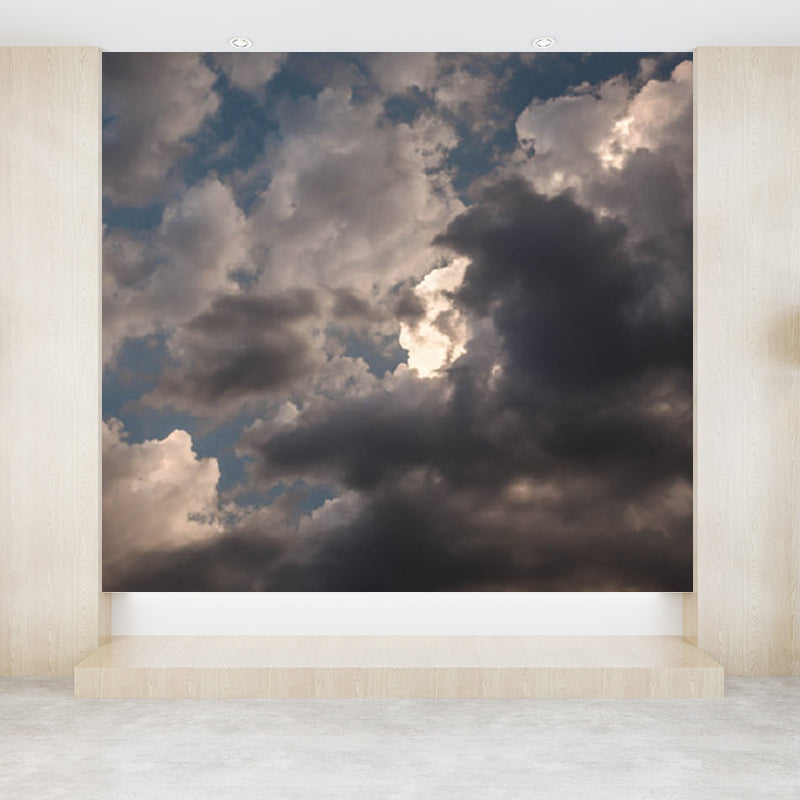 Modern Sky Scenery Mural Decal Pastel Color Dining Room Wall Covering, Personalized