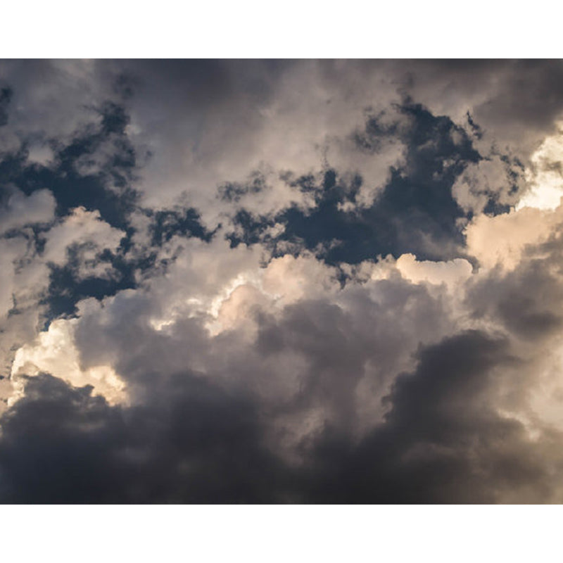 Contemporary Sky Wall Mural Non-Woven Textured Stain Resistant Light Color Wall Art for Playroom